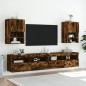 vidaXL Mueble para TV con luces LED roble ahumado 40,5x30x60 cm vidaXL Mueble para TV con luces LED roble ahumado 40,5x30x60 cm