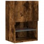 vidaXL Mueble para TV con luces LED roble ahumado 40,5x30x60 cm vidaXL Mueble para TV con luces LED roble ahumado 40,5x30x60 cm