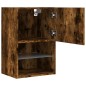 vidaXL Mueble para TV con luces LED roble ahumado 40,5x30x60 cm vidaXL Mueble para TV con luces LED roble ahumado 40,5x30x60 cm