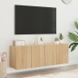 vidaXL Muebles para TV de pared 2 unidades roble Sonoma 60x30x41 cm vidaXL Muebles para TV de pared 2 unidades roble Sonoma 60x30x41 cm