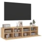 vidaXL Muebles de TV de pared 2 uds madera roble Sonoma 60x30x30 cm vidaXL Muebles de TV de pared 2 uds madera roble Sonoma 60x30x30 cm