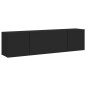 vidaXL Muebles para TV de pared 2 unidades negro 80x30x41 cm vidaXL Muebles para TV de pared 2 unidades negro 80x30x41 cm