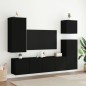 vidaXL Muebles para TV de pared 2 unidades negro 80x30x41 cm vidaXL Muebles para TV de pared 2 unidades negro 80x30x41 cm