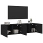 vidaXL Muebles para TV de pared 2 unidades negro 80x30x41 cm vidaXL Muebles para TV de pared 2 unidades negro 80x30x41 cm