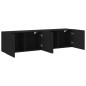 vidaXL Muebles para TV de pared 2 unidades negro 80x30x41 cm vidaXL Muebles para TV de pared 2 unidades negro 80x30x41 cm