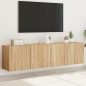 vidaXL Muebles para TV de pared 2 unidades roble Sonoma 80x30x41 cm vidaXL Muebles para TV de pared 2 unidades roble Sonoma 80x30x41 cm