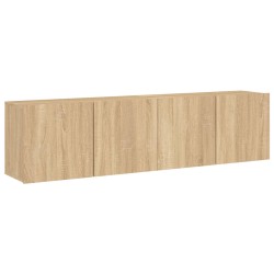 vidaXL Muebles para TV de pared 2 unidades roble Sonoma 80x30x41 cm