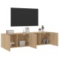 vidaXL Muebles para TV de pared 2 unidades roble Sonoma 80x30x41 cm vidaXL Muebles para TV de pared 2 unidades roble Sonoma 80x30x41 cm