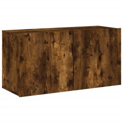 vidaXL Mueble para TV de pared roble ahumado 80x30x41 cm