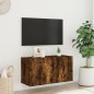 vidaXL Mueble para TV de pared roble ahumado 80x30x41 cm
