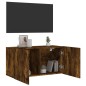 vidaXL Mueble para TV de pared roble ahumado 80x30x41 cm