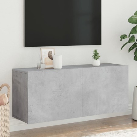 vidaXL Mueble para TV de pared gris hormigón 100x30x41 cm