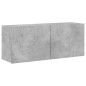 vidaXL Mueble para TV de pared gris hormigón 100x30x41 cm