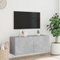 vidaXL Mueble para TV de pared gris hormigón 100x30x41 cm