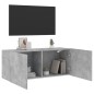 vidaXL Mueble para TV de pared gris hormigón 100x30x41 cm