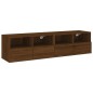 vidaXL Muebles de pared para TV 2 uds madera roble marrón 60x30x30 cm vidaXL Muebles de pared para TV 2 uds madera roble marrón 60x30x30 cm
