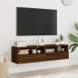 vidaXL Muebles de pared para TV 2 uds madera roble marrón 60x30x30 cm vidaXL Muebles de pared para TV 2 uds madera roble marrón 60x30x30 cm