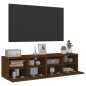 vidaXL Muebles de pared para TV 2 uds madera roble marrón 60x30x30 cm vidaXL Muebles de pared para TV 2 uds madera roble marrón 60x30x30 cm