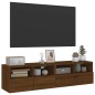 vidaXL Muebles de pared para TV 2 uds madera roble marrón 60x30x30 cm vidaXL Muebles de pared para TV 2 uds madera roble marrón 60x30x30 cm