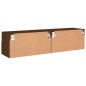 vidaXL Muebles de pared para TV 2 uds madera roble marrón 60x30x30 cm vidaXL Muebles de pared para TV 2 uds madera roble marrón 60x30x30 cm