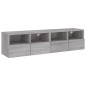 vidaXL Muebles de pared para TV 2 uds madera gris Sonoma 60x30x30 cm vidaXL Muebles de pared para TV 2 uds madera gris Sonoma 60x30x30 cm