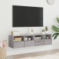vidaXL Muebles de pared para TV 2 uds madera gris Sonoma 60x30x30 cm vidaXL Muebles de pared para TV 2 uds madera gris Sonoma 60x30x30 cm
