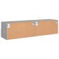 vidaXL Muebles de pared para TV 2 uds madera gris Sonoma 60x30x30 cm vidaXL Muebles de pared para TV 2 uds madera gris Sonoma 60x30x30 cm