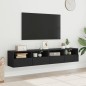 vidaXL Muebles de pared TV 2 uds madera ingeniería negro 80x30x30 cm vidaXL Muebles de pared TV 2 uds madera ingeniería negro 80x30x30 cm