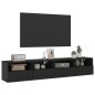 vidaXL Muebles de pared TV 2 uds madera ingeniería negro 80x30x30 cm vidaXL Muebles de pared TV 2 uds madera ingeniería negro 80x30x30 cm