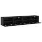 vidaXL Muebles de pared TV 2 uds madera ingeniería negro 80x30x30 cm vidaXL Muebles de pared TV 2 uds madera ingeniería negro 80x30x30 cm