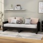 vidaXL Sofá cama extraíble madera maciza de pino negro 2x(80x200) cm vidaXL Sofá cama extraíble madera maciza de pino negro 2x(80x200) cm