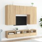 vidaXL Muebles de pared para TV 2 uds madera roble Sonoma 80x30x30 cm vidaXL Muebles de pared para TV 2 uds madera roble Sonoma 80x30x30 cm