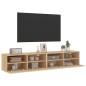 vidaXL Muebles de pared para TV 2 uds madera roble Sonoma 80x30x30 cm vidaXL Muebles de pared para TV 2 uds madera roble Sonoma 80x30x30 cm