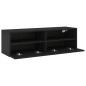 vidaXL Mueble de pared para TV madera de ingeniería negro 100x30x30 cm vidaXL Mueble de pared para TV madera de ingeniería negro 100x30x30 cm