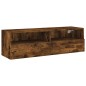 vidaXL Mueble de pared TV madera ingeniería roble ahumado 100x30x30 cm vidaXL Mueble de pared TV madera ingeniería roble ahumado 100x30x30 cm