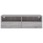 vidaXL Mueble de pared TV madera ingeniería Sonoma gris 100x30x30 cm