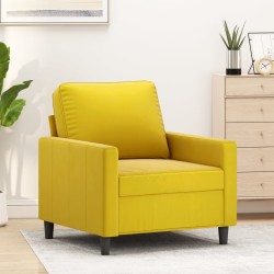 vidaXL Sillón de terciopelo amarillo 60 cm