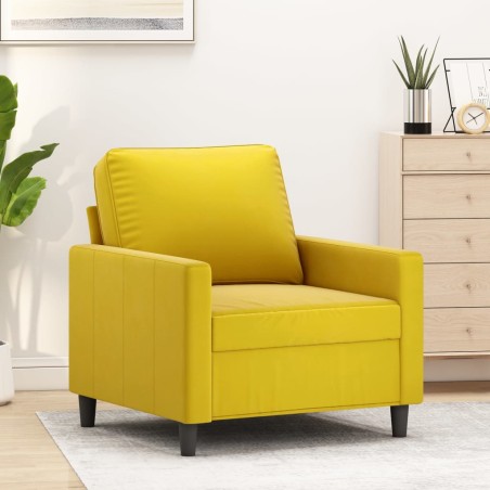 vidaXL Sillón de terciopelo amarillo 60 cm