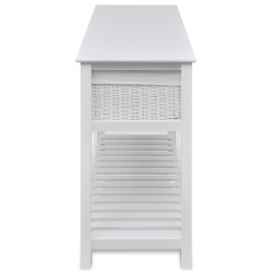 vidaXL Aparador de almacenaje blanco