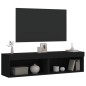 vidaXL Muebles para TV con luces LED 2 uds negro 60x30x30 cm