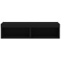 vidaXL Muebles para TV con luces LED 2 uds negro 60x30x30 cm
