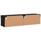 vidaXL Muebles para TV con luces LED 2 uds negro 60x30x30 cm
