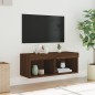 vidaXL Mueble para TV con luces LED roble marrón 80x30x30 cm vidaXL Mueble para TV con luces LED roble marrón 80x30x30 cm