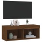 vidaXL Mueble para TV con luces LED roble marrón 80x30x30 cm vidaXL Mueble para TV con luces LED roble marrón 80x30x30 cm