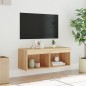 vidaXL Mueble para TV con luces LED roble Sonoma 80x30x30 cm vidaXL Mueble para TV con luces LED roble Sonoma 80x30x30 cm