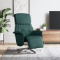 vidaXL Sillón reclinable con reposapiés tela verde oscuro vidaXL Sillón reclinable con reposapiés tela verde oscuro