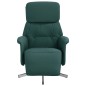 vidaXL Sillón reclinable con reposapiés tela verde oscuro vidaXL Sillón reclinable con reposapiés tela verde oscuro