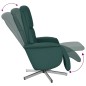 vidaXL Sillón reclinable con reposapiés tela verde oscuro vidaXL Sillón reclinable con reposapiés tela verde oscuro