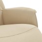 vidaXL Sillón reclinable con reposapiés tela color crema