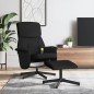 vidaXL Sillón reclinable de masaje con reposapiés tela negro vidaXL Sillón reclinable de masaje con reposapiés tela negro